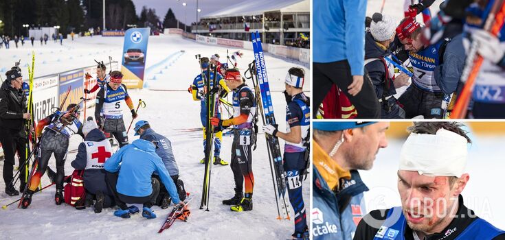 A rifle to the head, covered in blood. An emergency occurred in the last race of the Biathlon World Championships