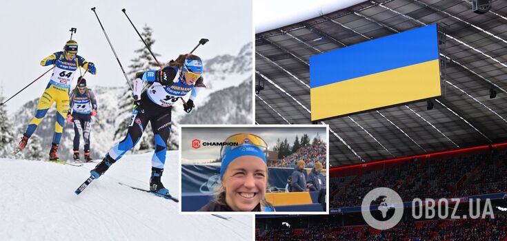 The Estonian biathlete ended the World Championships with the phrase "Glory to Ukraine". Video