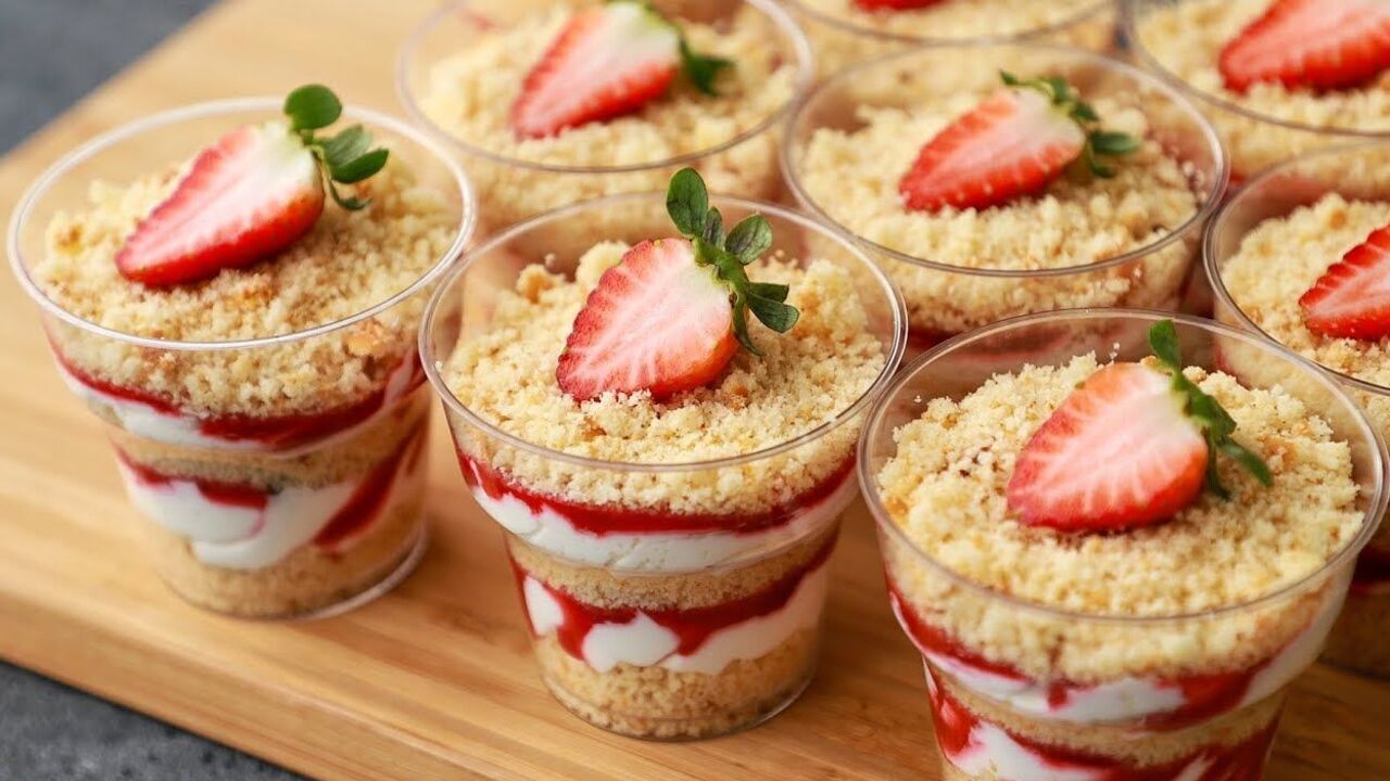 Milchmadchen cake in glasses: much simpler than the original