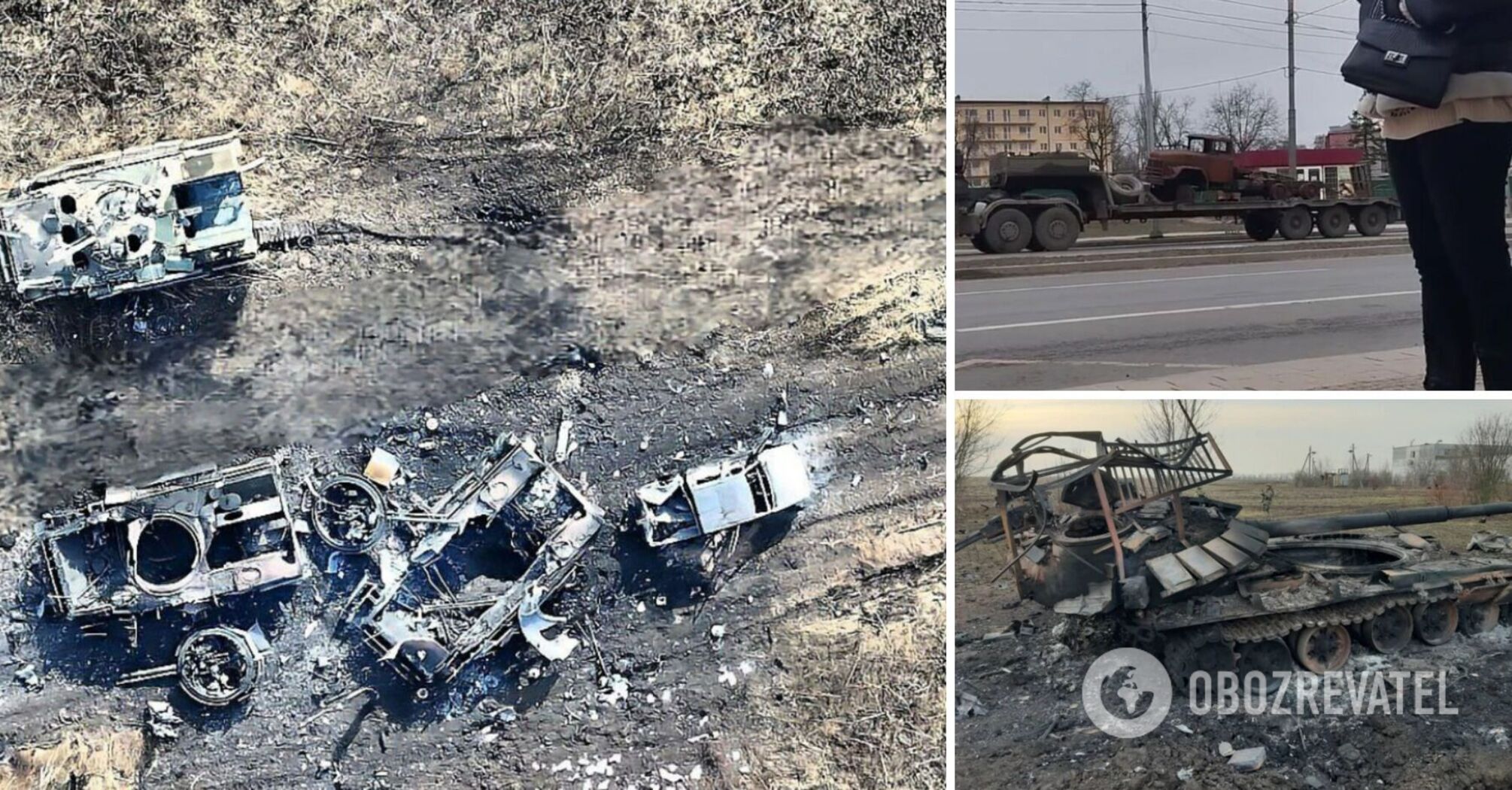 ATESH guerrillas recorded hundreds of burnt-out vehicles being transported from Avdiivka to Mariupol. Photos