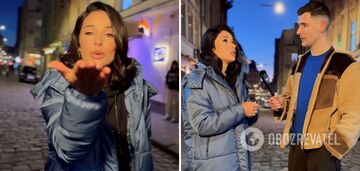 "Simple, pleasant and normal lips". Zlata Ognjevic in a 1400 UAH jacket with the symbol of the destroyed Moscow became the star of the network