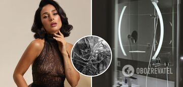 A glass door fell on Zlata Ohnievich while she was taking a shower: her arms and legs were cut, but she was "saved by a miracle." Video