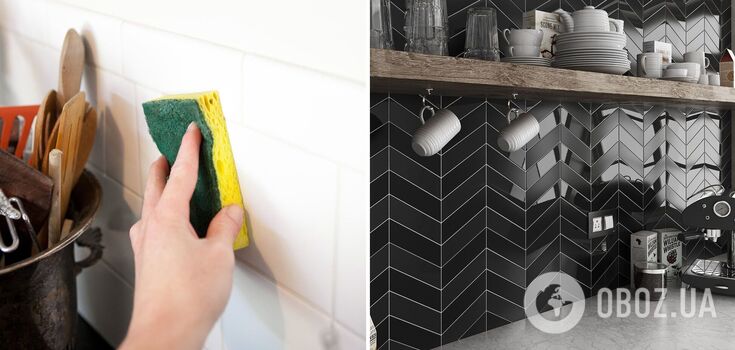 How to quickly clean grease on kitchen tiles: folk methods