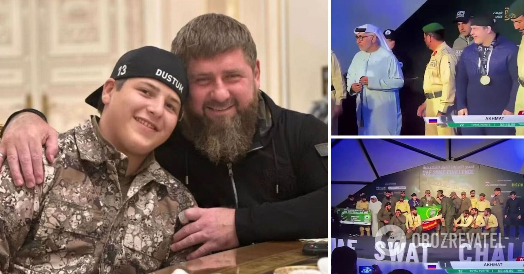 Kadyrov's son won a medal at the tournament while watching from the stands. Ramzan was outraged by the judging. Video.