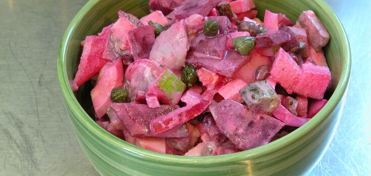 A delicious salad with beets