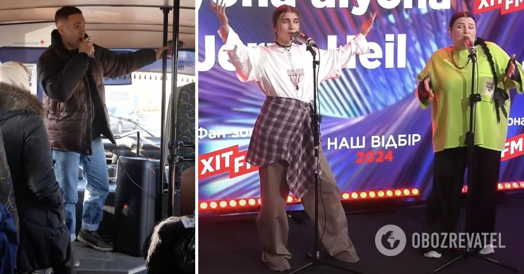 Here's how the participants of the national selection are promoting themselves before the final: Yaktak sings on the bus, and Melovin "drowns" Jerry Heil and alyona alyona