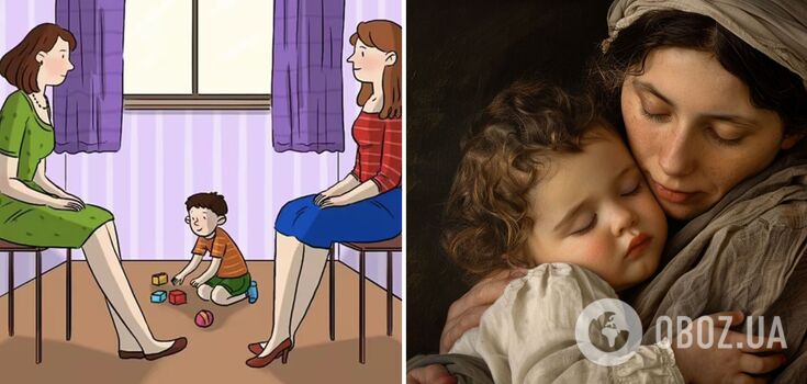 Puzzle for geniuses: guess who is the real mom in the picture