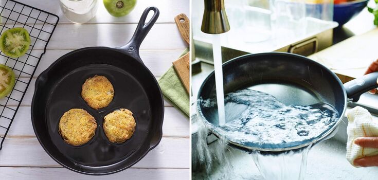 How to quickly remove grease and soot from a frying pan: the English way