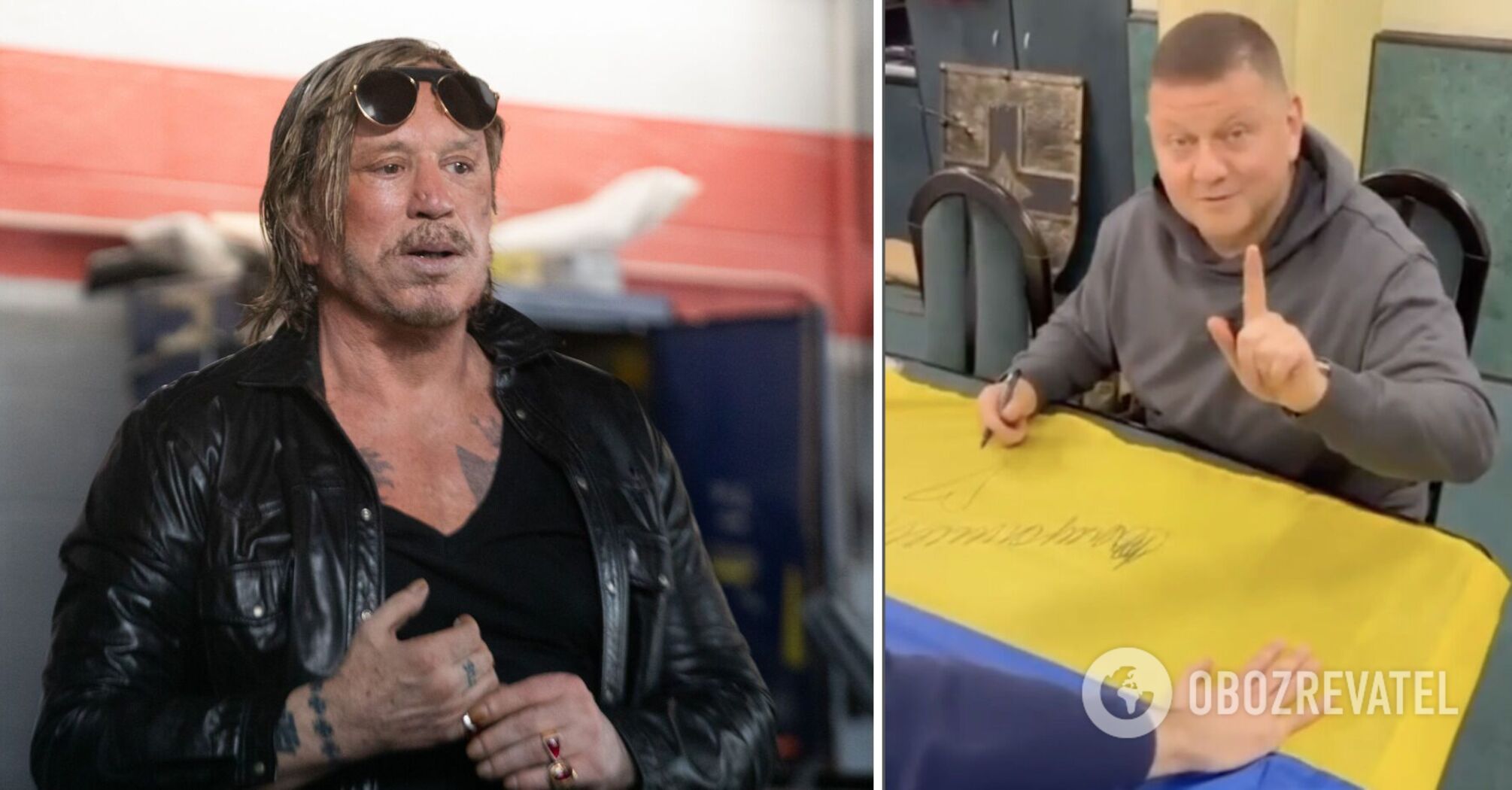 Mickey Rourke pokazał wideo z Załużnym i wezwał wszystkich do przekazania darowizny na rzecz Ukrainy