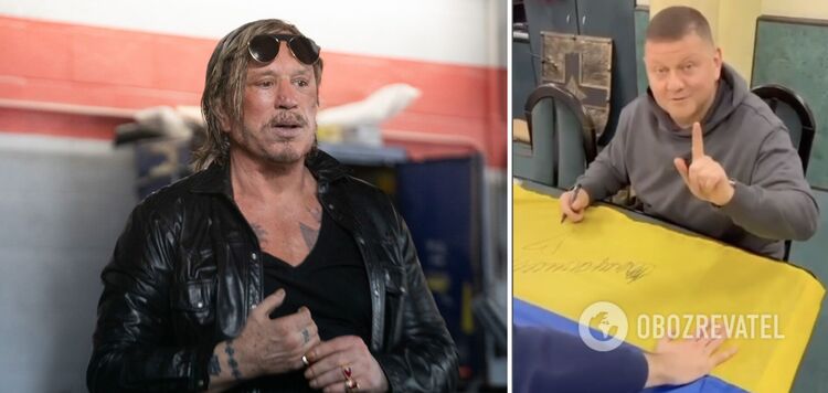 Mickey Rourke pokazał wideo z Załużnym i wezwał wszystkich do przekazania darowizny na rzecz Ukrainy