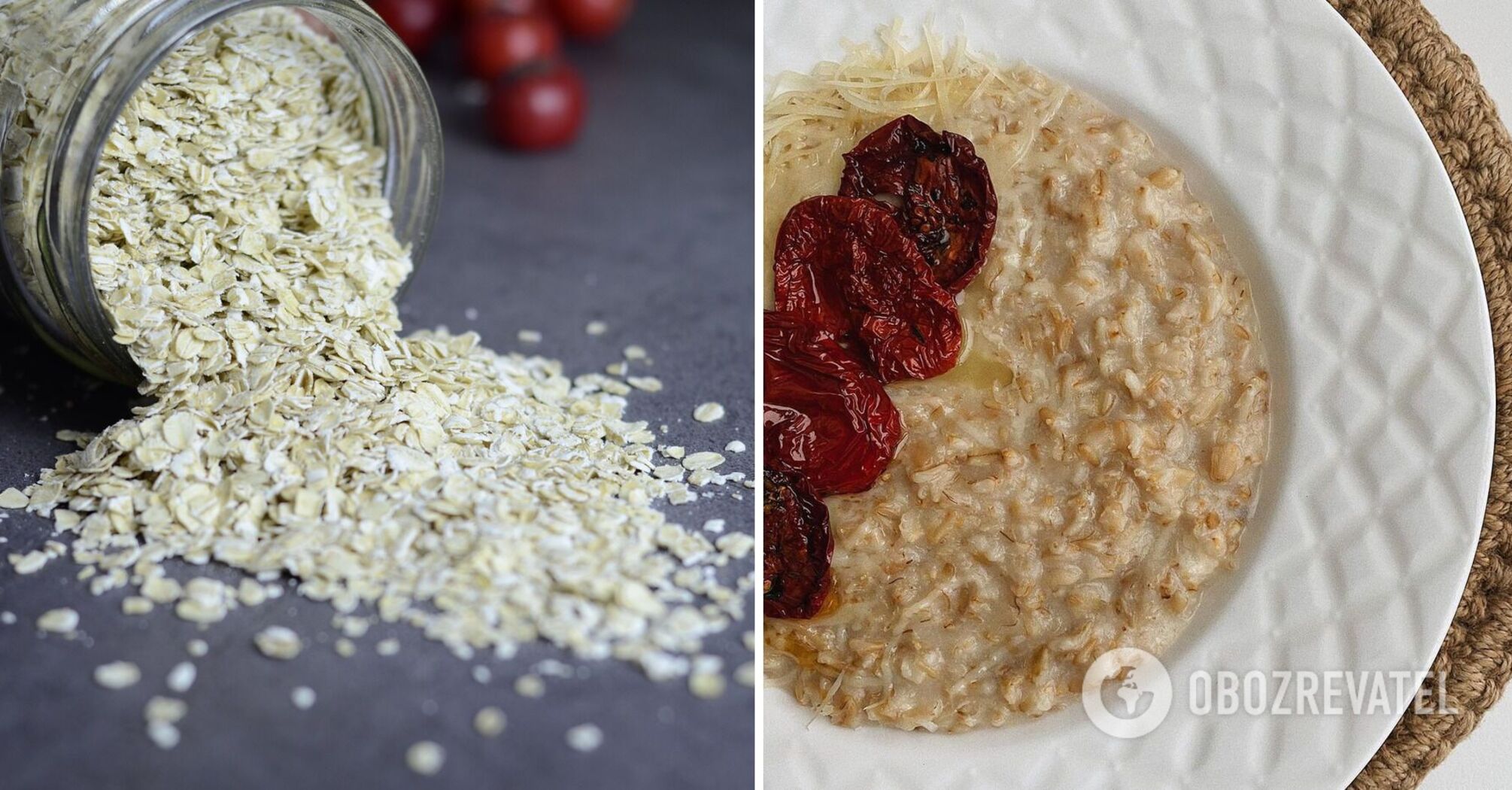 Oatmeal with tomatoes