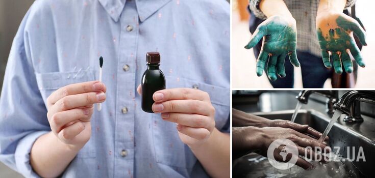 How to wash off brilliant green from skin and clothes: effective life hacks