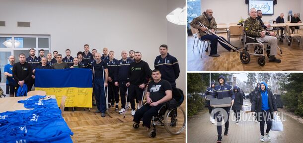 Ukrainian national basketball team visits Armed Forces soldiers in hospital