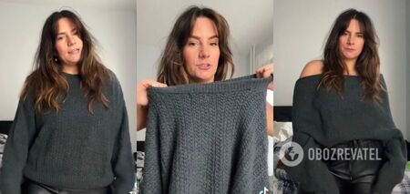 How to give a second life to a sweater and create a stylish look: an unusual life hack conquered the network
