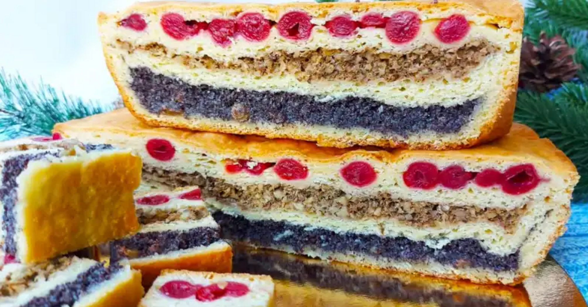 Ukrainian pie with three fillings: replace the traditional pie