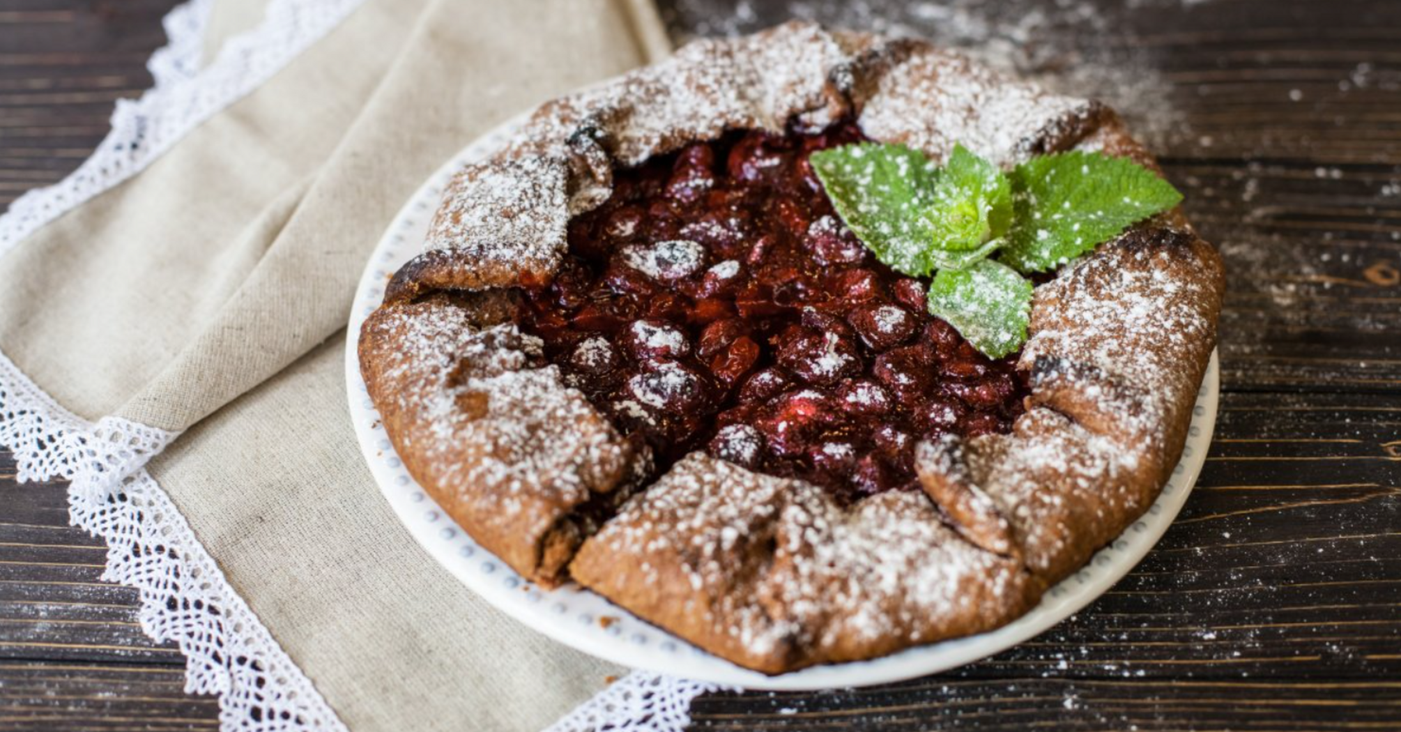 Cherry galette on cottage cheese dough: a dessert for those who can't wait for spring