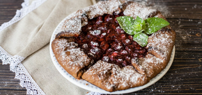 Cherry galette on cottage cheese dough: a dessert for those who can't wait for spring
