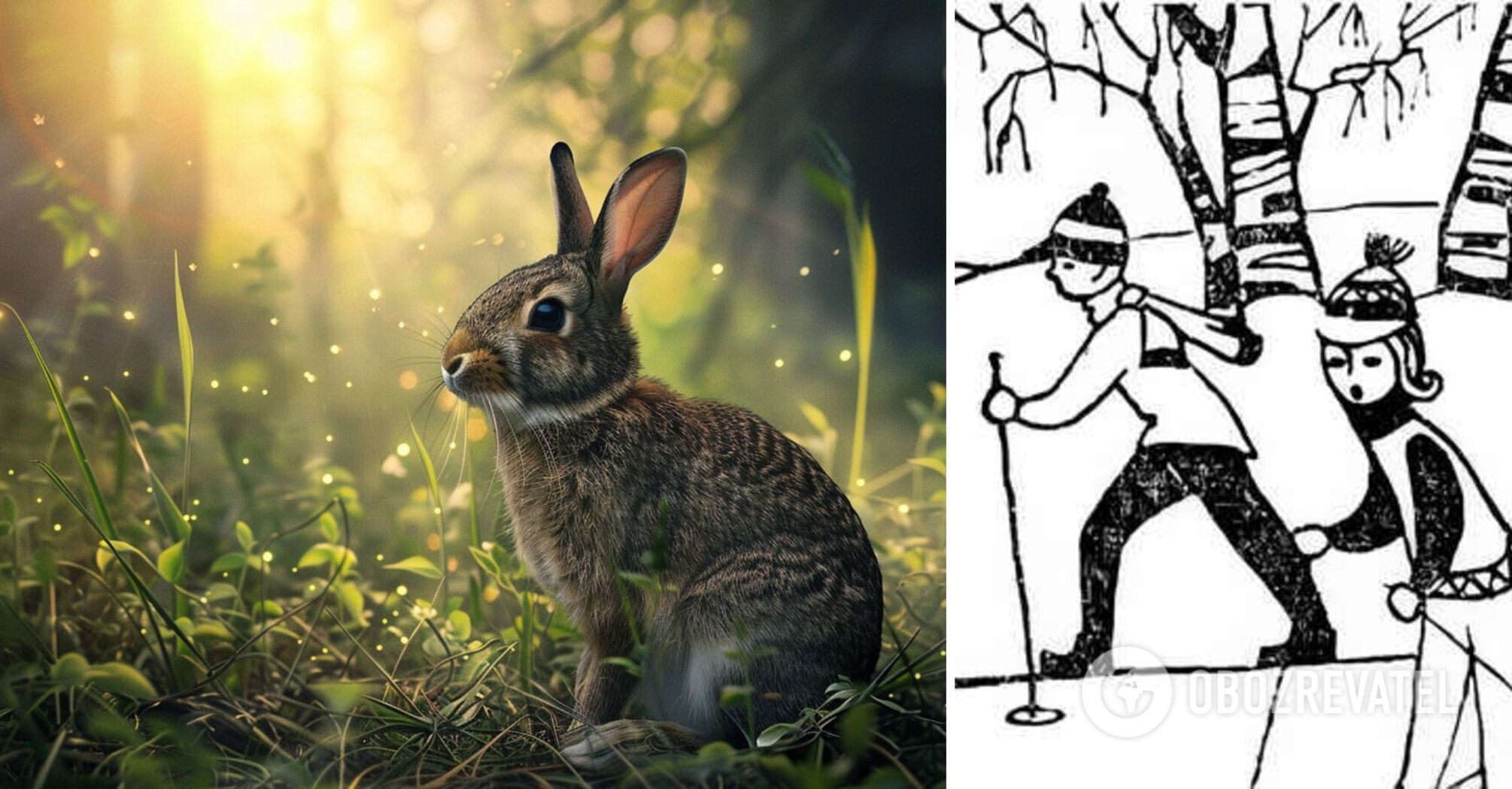 Mindfulness puzzle - find the rabbit in the picture