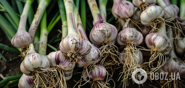 How to feed garlic in spring: it will be the size of a fist