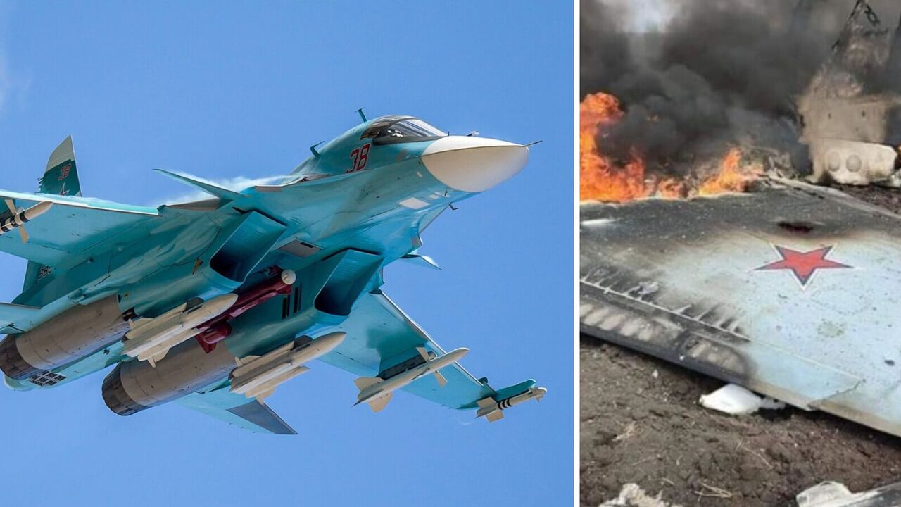 The second one in a day: The Ukrainian Air Force shot down another Russian Su-34. Photo