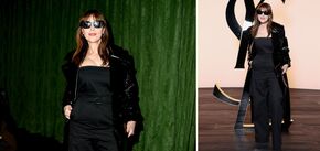 59-year-old Monica Bellucci in a trendy leather trench coat became a sensation at Paris Fashion Week. Photo