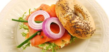 Salmon sandwich for breakfast: an original idea for a delicious dish