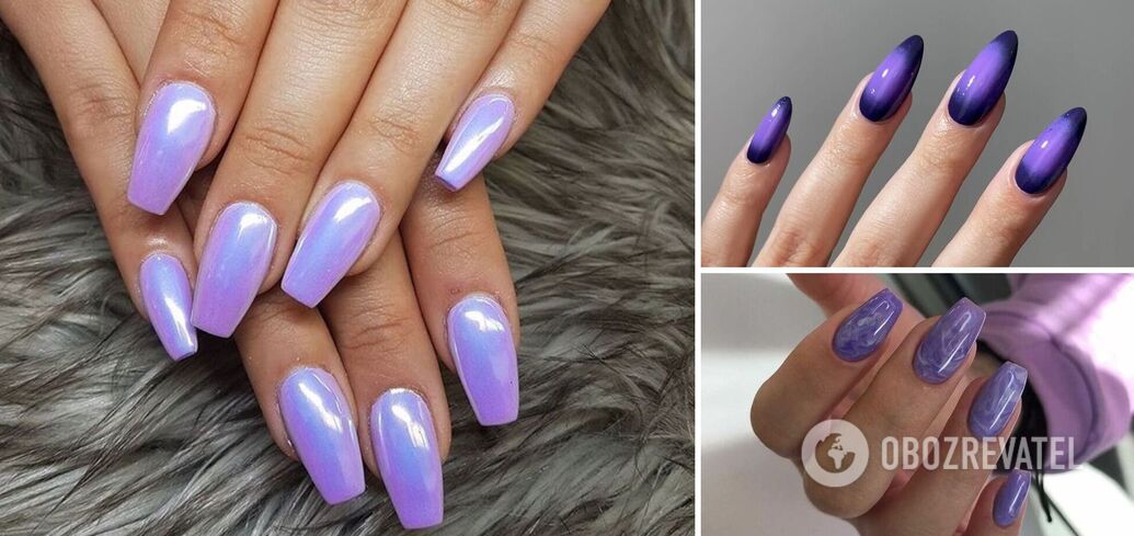 All shades of purple. 10+ trendy manicure options for this spring