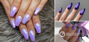All shades of purple. 10+ trendy manicure options for this spring