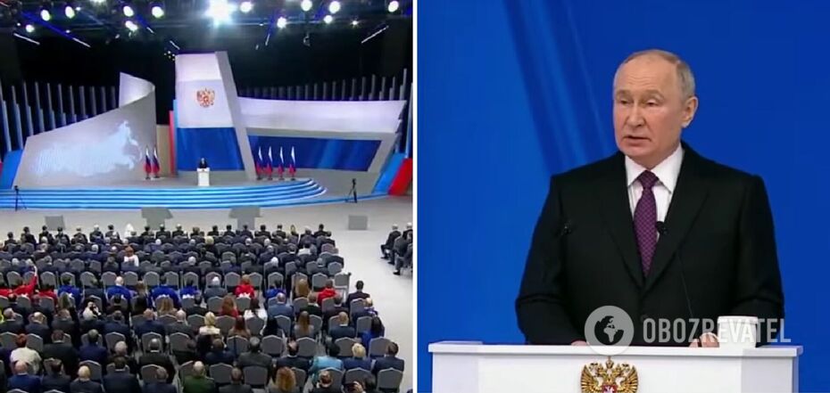 'To inspirujące': Putin cynicznie wypowiedział się o Ukrainie w swoim przemówieniu do Zgromadzenia Federalnego i mówił o 'uczciwej walce'