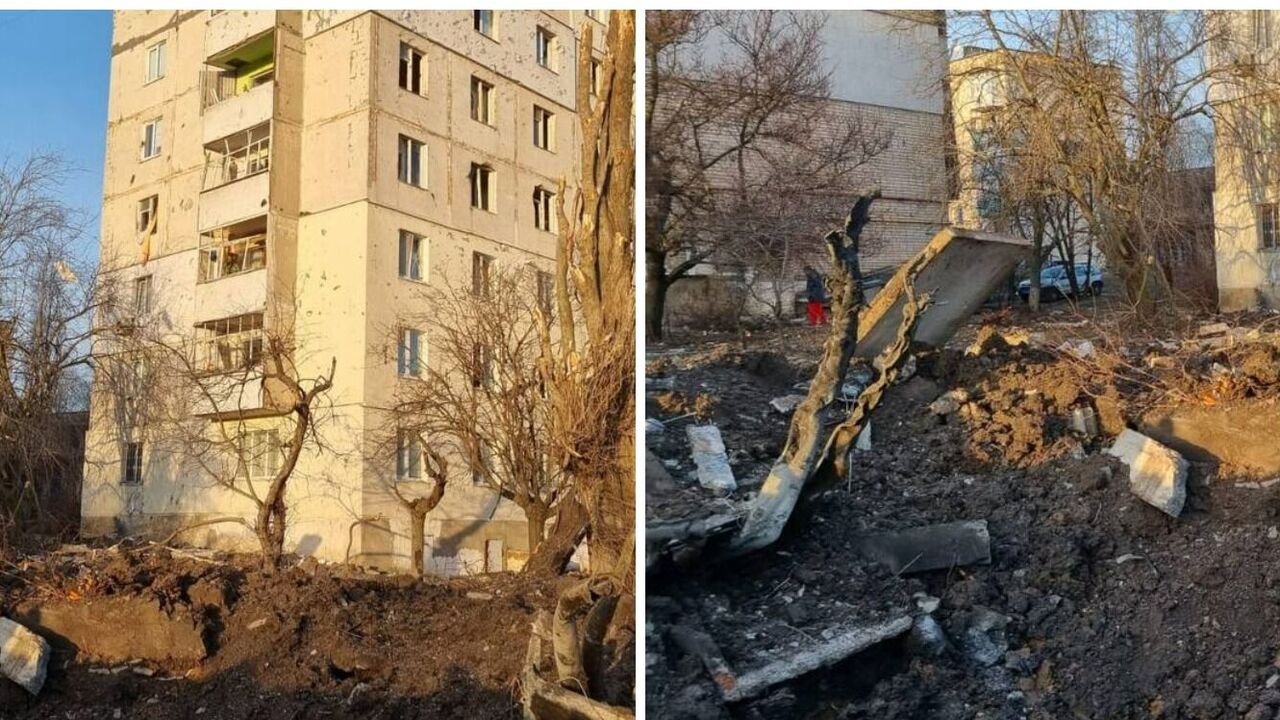 Okupanci atakują Kupiańsk bombami lotniczymi: uszkodzony został dziewięciopiętrowy budynek i przedsiębiorstwo rolne. Zdjęcie