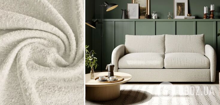 How to clean trendy boucle furniture without damaging it: tips