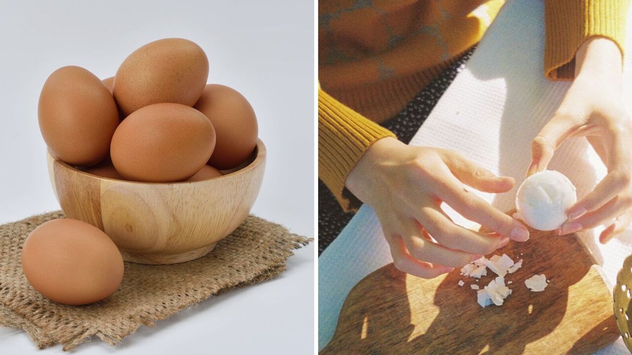 How to chop a lot of eggs for a salad in 2 seconds: an elementary life hack