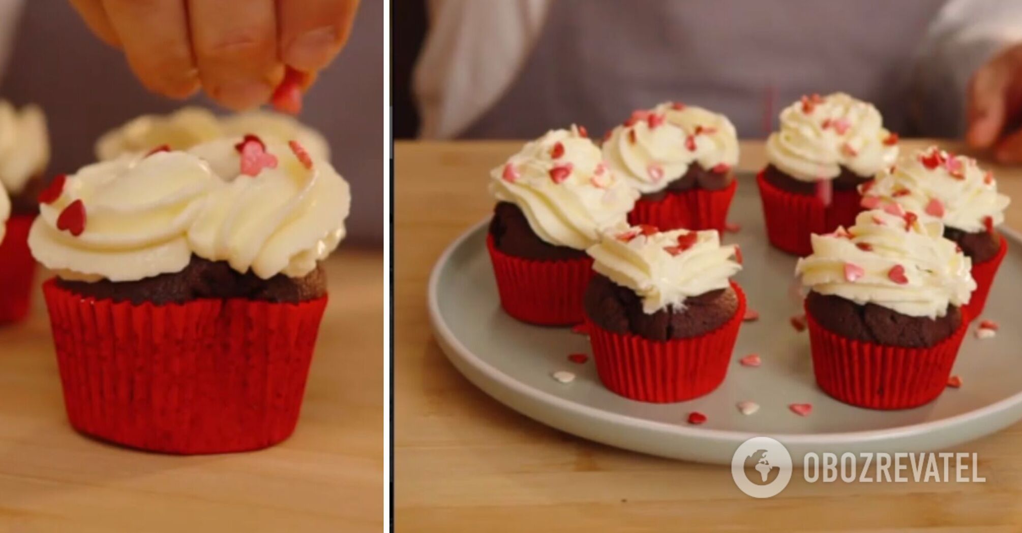 What to cook for Valentine's Day: cupcake hearts