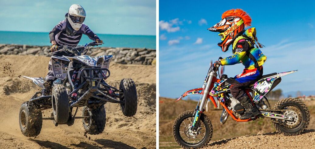 Порівняння пітбайків та квадроциклів