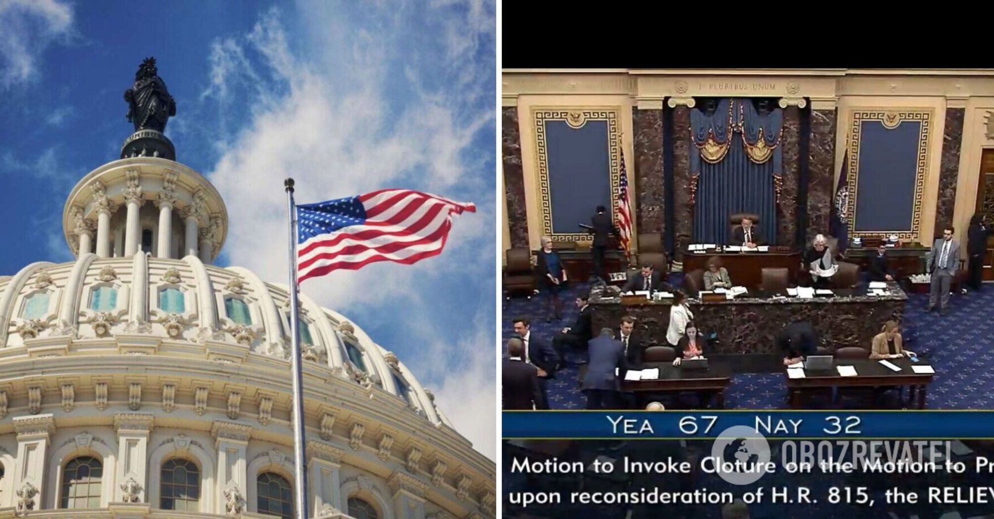 Senat zagłosował za pakietem pomocowym dla Ukrainy