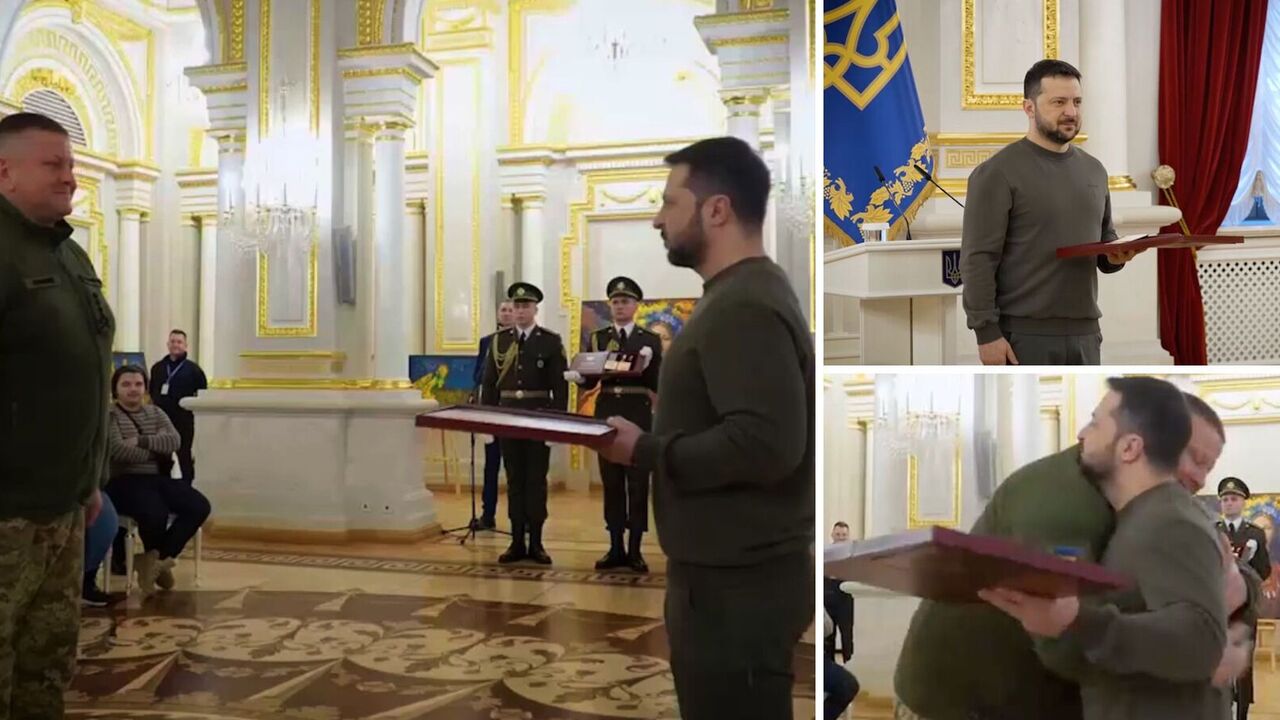 Zelenskyy touchingly presented the Hero of Ukraine to Zaluzhnyi: emotional footage