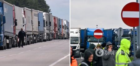 Border blockade has become tougher: Poles completely blocked an important checkpoint for trucks