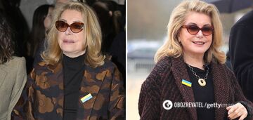 Francuska gwiazda filmowa Catherine Deneuve wpadła w zakłopotanie, wspierając Ukrainę podczas Paryskiego Tygodnia Mody, ale szybko się poprawiła. Zdjęcia i wideo