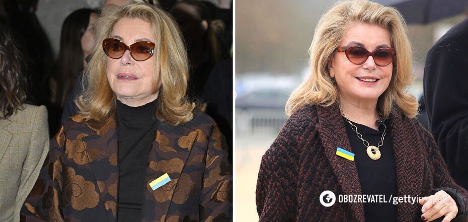 French movie star Catherine Deneuve got into an embarrassment for supporting Ukraine at Paris Fashion Week, but quickly made amends. Photos