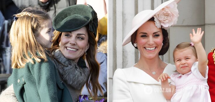 5 times Kate Middleton and her daughter Charlotte appeared in public in paired looks. Photo