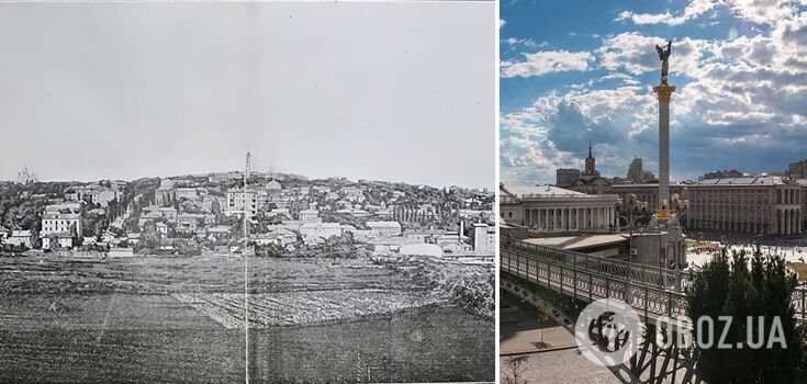Kyiv then and nowadays
