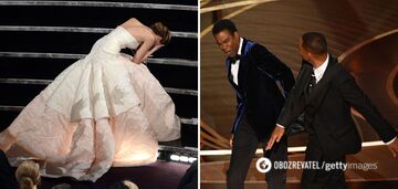 Will Smith's slap, Jennifer Lawrence's fall, and a naked guest: high-profile scandals and funny Oscar embarrassments over the 95 years of the award's existence