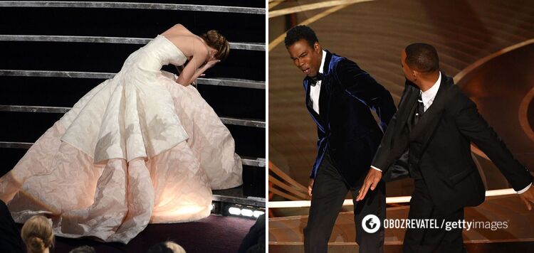 Will Smith's slap, Jennifer Lawrence's fall, and a naked guest: high-profile scandals and funny Oscar embarrassments over the 95 years of the award's existence