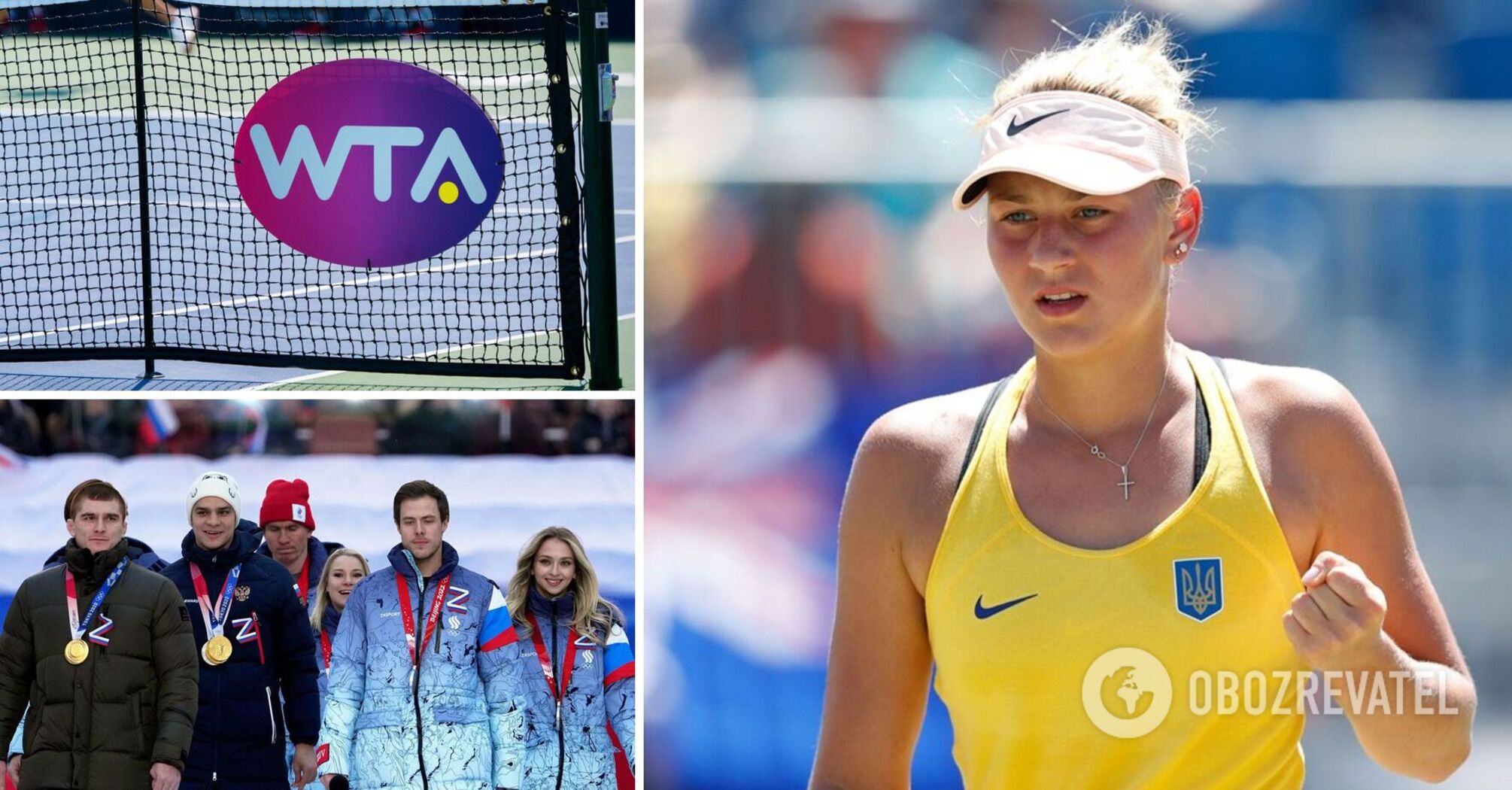 "It was tripping! I wanted to hit them in the head with a ball." Kostyuk recounts how she was taken off the court during a match with Russians