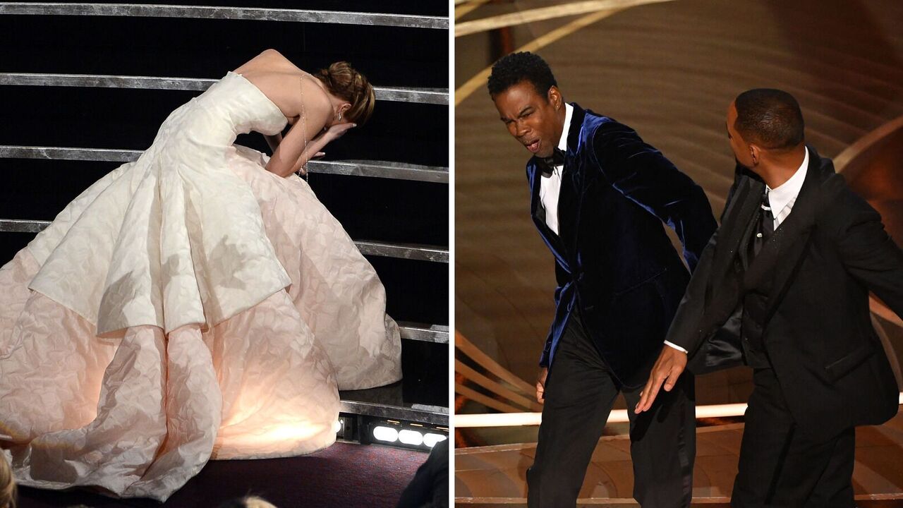 Will Smith's slap, Jennifer Lawrence's fall, and a naked guest: high-profile scandals and funny Oscar embarrassments over the 95 years of the award's existence