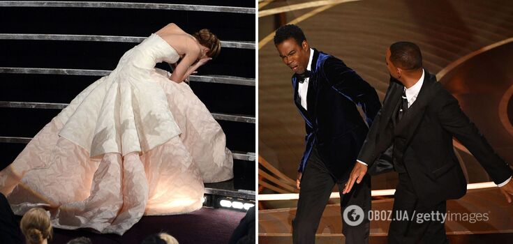 Uderzenie w twarz Willa Smitha, upadek Jennifer Lawrence i nagi gość: najgłośniejsze skandale i najzabawniejsze kompromitacje Oscarów w ciągu 95 lat istnienia nagrody