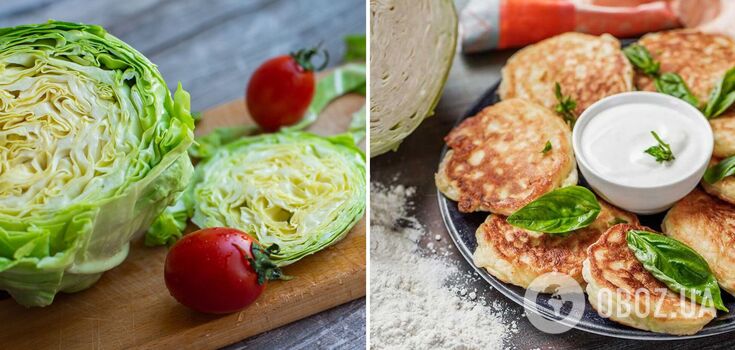 Pancakes with cabbage