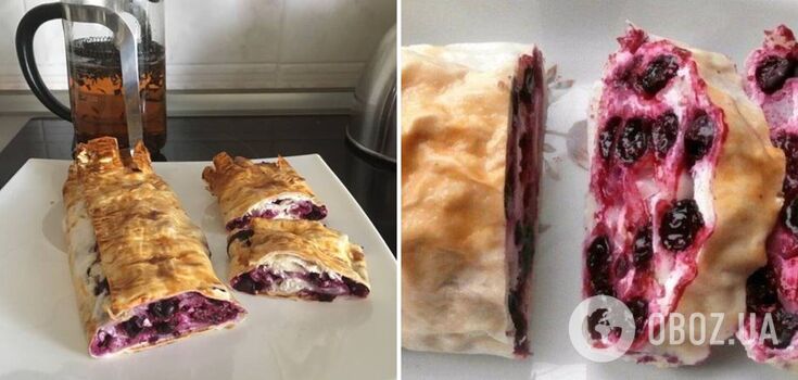 Chleb pita z jagodami