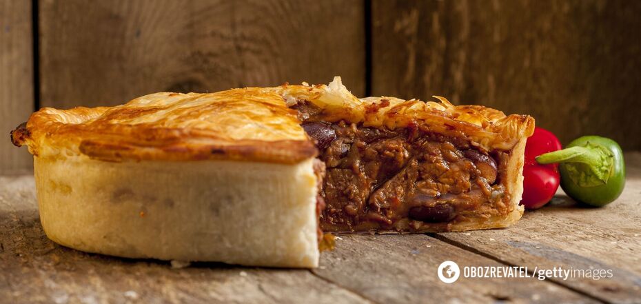 Recipe for a pie with meat