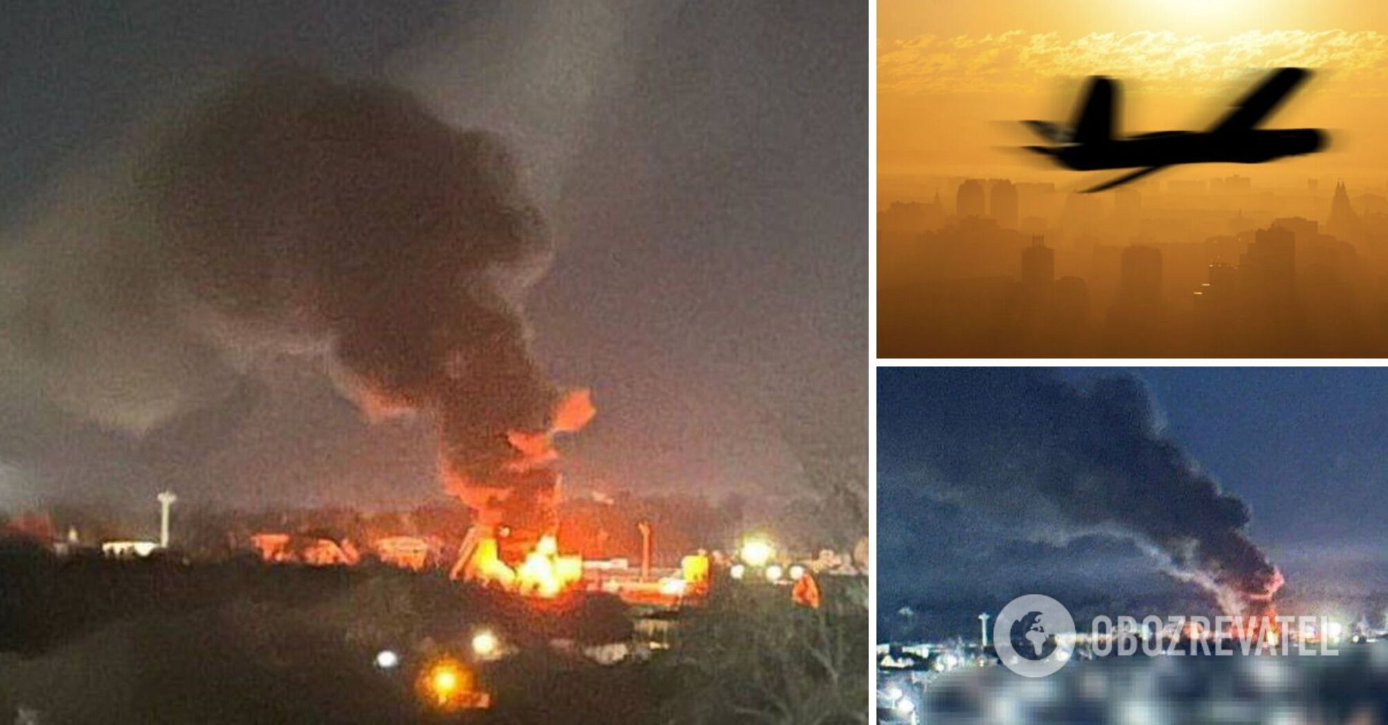 Drones attacked the territory of the Russian Federation: oil depots in Orel and near Nizhny Novgorod burned, and Belgorod region was left without electricity. Photos and videos